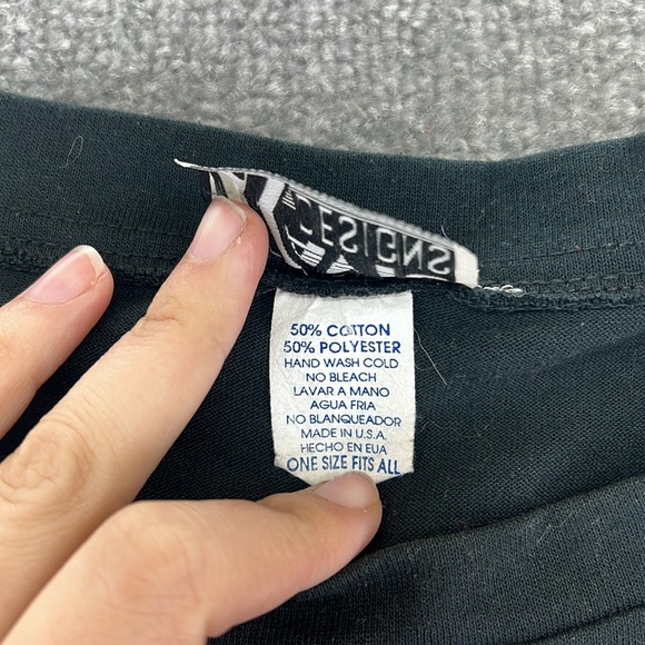 Vtg Kavio Designs Long Sleeve Shirt Black Silver Cowboy Boots Western Womens OS - Picture 4 of 14